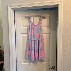 Lilly Pulitzer Striped Blue and Pink Kids Dress